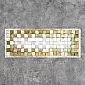 Arte 3D, arte em metal, mosaico dourado, 55x145 cm