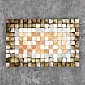 Obra d'art en 3D, jocs de tons de mosaic, 75x116 cm