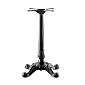 Vintage cast iron table base with 4 feet, HORECA, black color, height 72 cm, suitable for tabletop 90x90 cm, 21 kg, or bar heigh 106 cm for 60x60cm tabletop