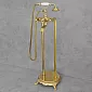 Robinet de baignoire sur pied, doré, poli, haut : 98 cm