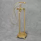 Freestanding floor bath faucet, color - gold, antique brass, height: 101cm