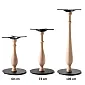 Picior de masă cu bază de oțel și coloană elegantă din lemn brut pentru măsuță de cafea, masă, masă de bar, greutate 15 kg, pentru blaturi până la D80cm