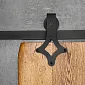 Dekorative Schiebetürsystem Kit Diamanten a schwaarz Faarf, fir Eenblatt Dieren bis 130 kg, Gesamtlängt 200 cm