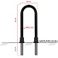 Suport de biciclete galvanizat, stil retro, inaltime 80 cm, latime 36 cm, cu elemente decorative din fonta, montaj ingropat din beton, culoare neagra