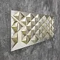 3D metallist seinakunst 