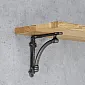 Suporte de prateleira em ferro fundido, suporte com dimensões 14x14 cm, 