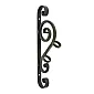 Elegant flag holder made from massive steel bar with hot-forged decorative ends, matt black colour, height 36 cm