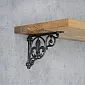 Bracket for shelf made of cast iron Lily, height 16 cm, depth 22 cm, set of 2 pcs.
