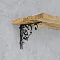 Suport raft decorativ din fonta, adancime 23 cm, inaltime 20 cm, set 2 buc.