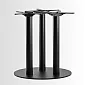 Base de mesa de jantar HoReCa grande e pesada, redonda, com 3 colunas de aço, na cor preta ou branca, para bancadas de até 150 cm de diâmetro