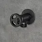 Messing-Schlauchhahn, schwarz, Höhe 4 cm, Ausgusslänge 1,5 cm