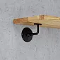 Universal stål elegant sort beslag, gelænderholder, sæt med 6 stk