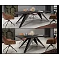 Mesa de jantar retangular extensível - 160/210/260 cm, largura: 90 cm, altura: 76 cm, pernas modernas de metal preto ou branco, tampo laminado durável em 6 opções de cores, altura de 76 cm