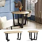 Modern extendable round dining table, diameter 100 cm, extended table length 176 cm, height 76 cm, black metal legs, laminate top, different colors choice