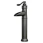 Robinet de lavabo à effet cascade au design unique en laiton, hauteur 36 cm, longueur du bec 8 cm