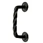 Mànec de metall torçat d'acer de la més alta qualitat per a portes corredisses, longitud de 19 cm, joc de 4 peces