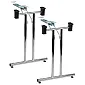 Estructura de taula plegable de metall, cromada, profunditat de 48 o 59 cm, alçada de 72,5 cm