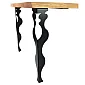 Metall-Tischbeine Glamour aus Stahl, Farbe schwarz, Höhe 72 cm, 4er-Set.