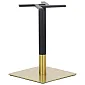 Baza centrala masa, din otel inoxidabil, culoare auriu/negru, dimensiuni placa de jos 50x50 cm, inaltime 72cm