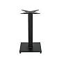 Base centrale per tavolo in metallo in acciaio – base quadrata con supporto a croce, finitura nera, altezza 73 cm, base inferiore 40x40 cm