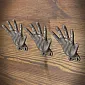 Set di grucce 3 pezzi, in ghisa, Fingers, altezza 9 cm