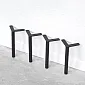 Metal furniture legs, black, height 19,3 cm, diameter 2 cm, (4 pcs.)