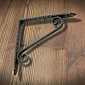 Cast iron shelf support, holder with a height of 15.5 cm and a depth of 15.5 cm, set of 2 pieces.