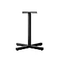 Gamba per tavolino da caffè in acciaio con base incrociata moderna, altezza 60 cm, adatta per piani fino a 70 cm, disponibile in qualsiasi colore RAL