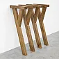 Y-formede egetræsben 72cm – Brunt olieret træ, sæt af 4, moderne & klassisk interiørdesign