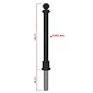 Dissuasori stradali in acciaio da cementare, zincati e verniciati a polvere, Nero RAL 9005, altezza fuori terra 70 cm – Set da 2