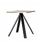 Base tavolo in metallo con svasatura diagonale, altezza 72 cm, dimensioni base tavolo 64x64 cm, per tavoli da pranzo con piani di grandi dimensioni fino a diametro 140 cm