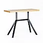Bordunderstell i metall laget av stål, høyde 72 cm, sort farge, for store bordplater - opptil 160x80 cm