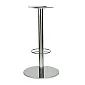 Base de mesa central metálica para bares (HORECA), com apoio de pernas, aço inox polido, altura 106 cm