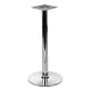 Høj metalbordbase med central søjle, kromfinish, højde 110 cm, diameter 46 cm