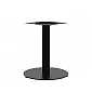 Perna central de mesa de metal feita de aço, com revestimento em pó na cor preta, altura 57,5 cm, diâmetro da base 45 cm