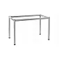 Cadru de masă cu picioare rotunde pentru o masă mică de birou, dimensiuni 116x76 cm, culori: aluminiu, negru, grafit