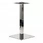 Base tavolo in acciaio inox lucido 40x40 cm, altezza 72 cm