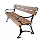 Banco de hierro fundido para jardín, parque Grace Lite con reposabrazos, tablas de aliso impregnadas, longitud 150 cm, peso 31 kg