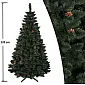 Classic artificial Christmas tree with cones 220cm