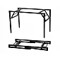 Fällbar metallram för bord, i svart eller grå färg, höjd 72,5 cm, rektangulär form med längd 116 cm och bredd 56 cm