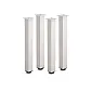 Pieds de table en aluminium anodisé premium – hauteurs ajustables 71/82/110 cm, section transversale 6x6 cm, stabilité robuste, ensemble de 4 pcs. – design moderne et élégant