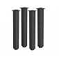 Gambe per tavolo in alluminio in stile classico 60x60 mm, colore nero, altezza 71 cm, 82 cm o 110 cm, set da 4 pezzi.