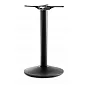 Central table leg with cast iron metal base, black color, height 72 cm