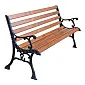 Støpejerns parkbenk, lengde 150 cm, orbord for sete og seterygg, vekt 35 kg