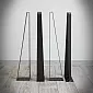 Fraaie metalen tafelpoot Arrow van staal, hoogte 71 cm, set van 4 poten