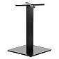 Pesante base centrale per tavolo in acciaio, altezza 73 cm, colonna rettangolare, dimensioni della base 55x55 cm, peso 19 kg, colore nero