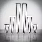 Metal table legs hairpin with a foot made of steel, height options 20, 40 or 73 cm, set of 4 legs