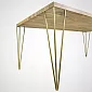 Dekorative metalben i guldfarve (42, 72 cm) - sæt med 4 ben