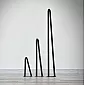 Haarnadel-Tischbeine aus Metall aus Flachstahl, Stabquerschnitt 0,4x2 cm, 4er-Set.