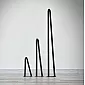Vlásenka kovové stolové nohy z ocelové ploché tyče, průřez tyče 0,4x2 cm, sada 4 ks.